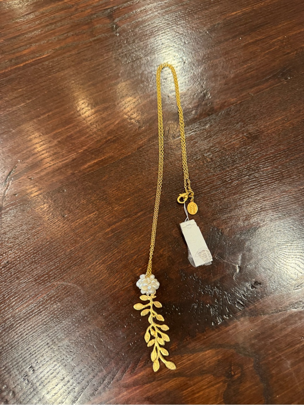 Susan Shaw gold. and pearl necklace. NWT